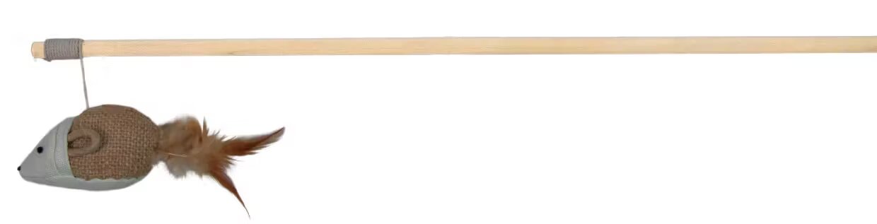 Trixie Jucarie Undita Din Lemn 50 cm cu Soricel 45804