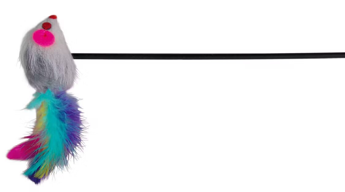 Trixie Jucarie Undita Soarece cu Pana 50 cm 4516
