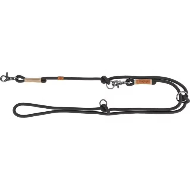Trixie Lesa Coarda Reglabila Be Nordic S - M: 2 m / 13 mm Negru/ Nisipiu