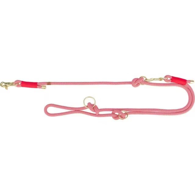 Trixie Lesa Coarda Reglabila S - XL: 2 m/ 10 mm Rosu/ Crem