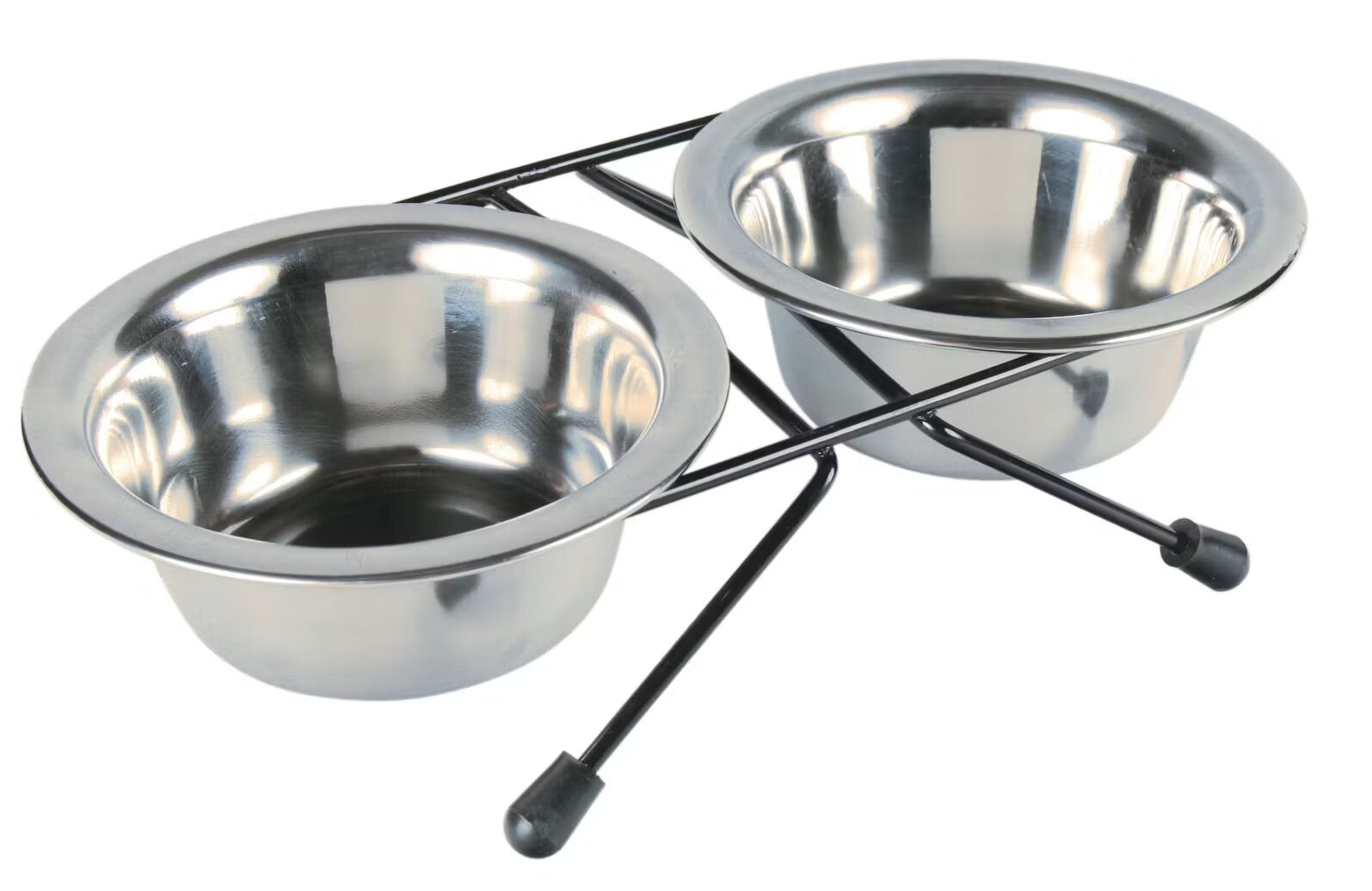 Trixie Set 2 buc Castron Inox In Suport 0.2 L/10 cm