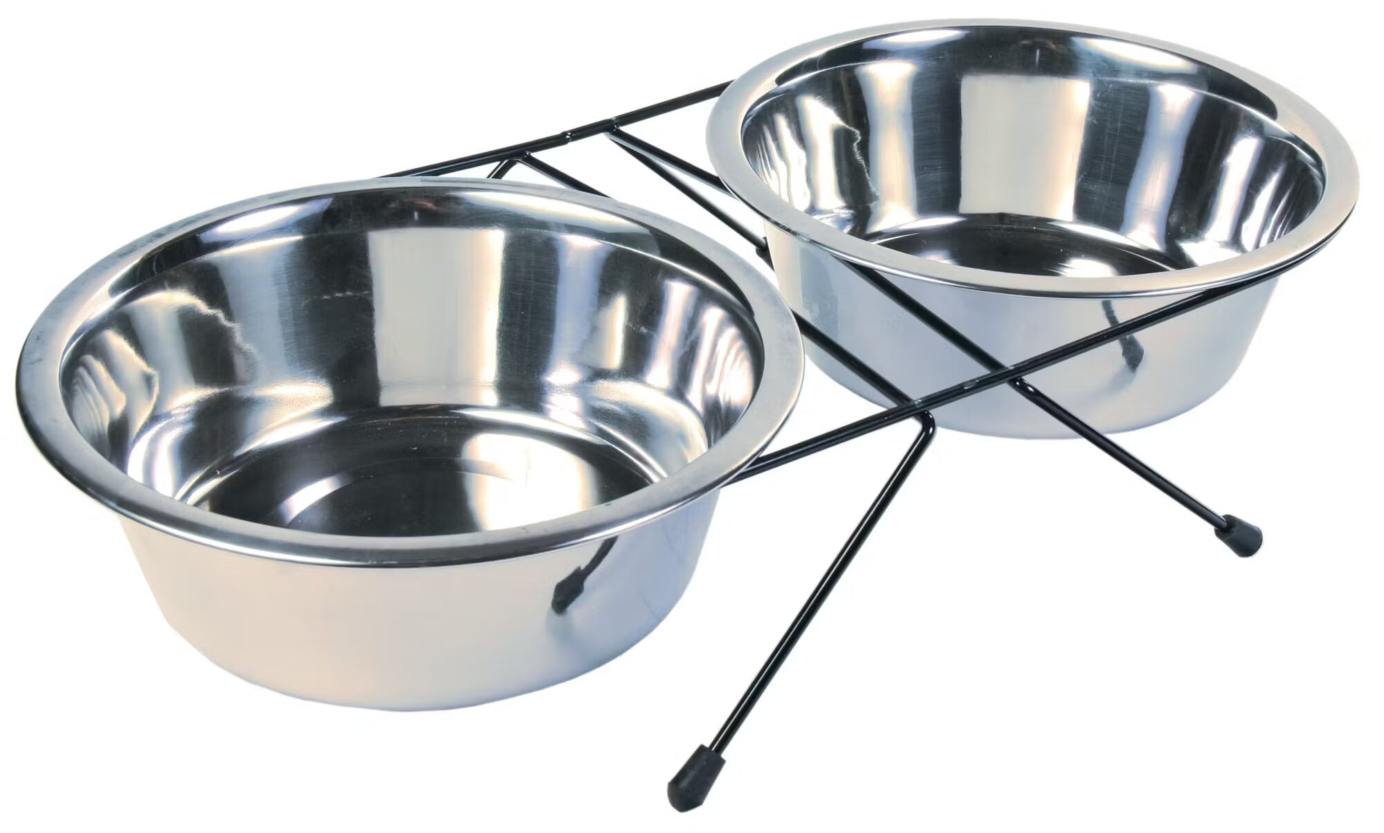 Trixie Set 2 buc Castron Inox In Suport 1.8 l/20 cm 24833