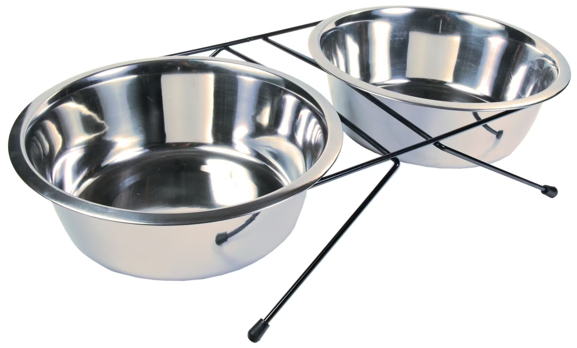 Trixie Set 2 buc Castron Inox In Suport 2.8 l/24 cm 24834