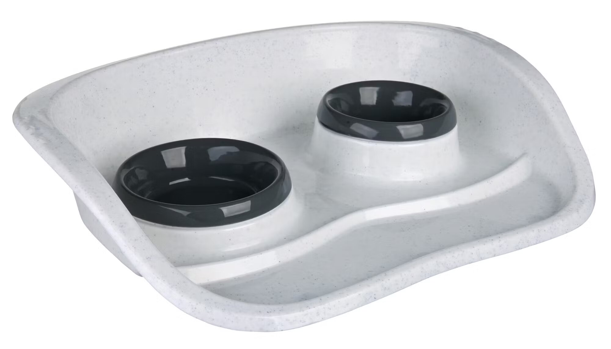 Trixie Set 2 buc Castron Plastic In Suport 46x11x30 cm 0.25 l 24721