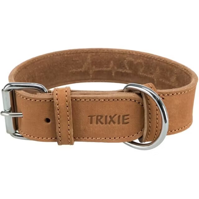Trixie Zgarda Piele Heartbeat S - M: 34 - 40 cm/ 30 mm Maro - 19014