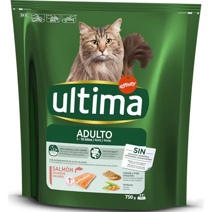 Ultima Cat Hrana uscata pisici Adult Somon 750 g