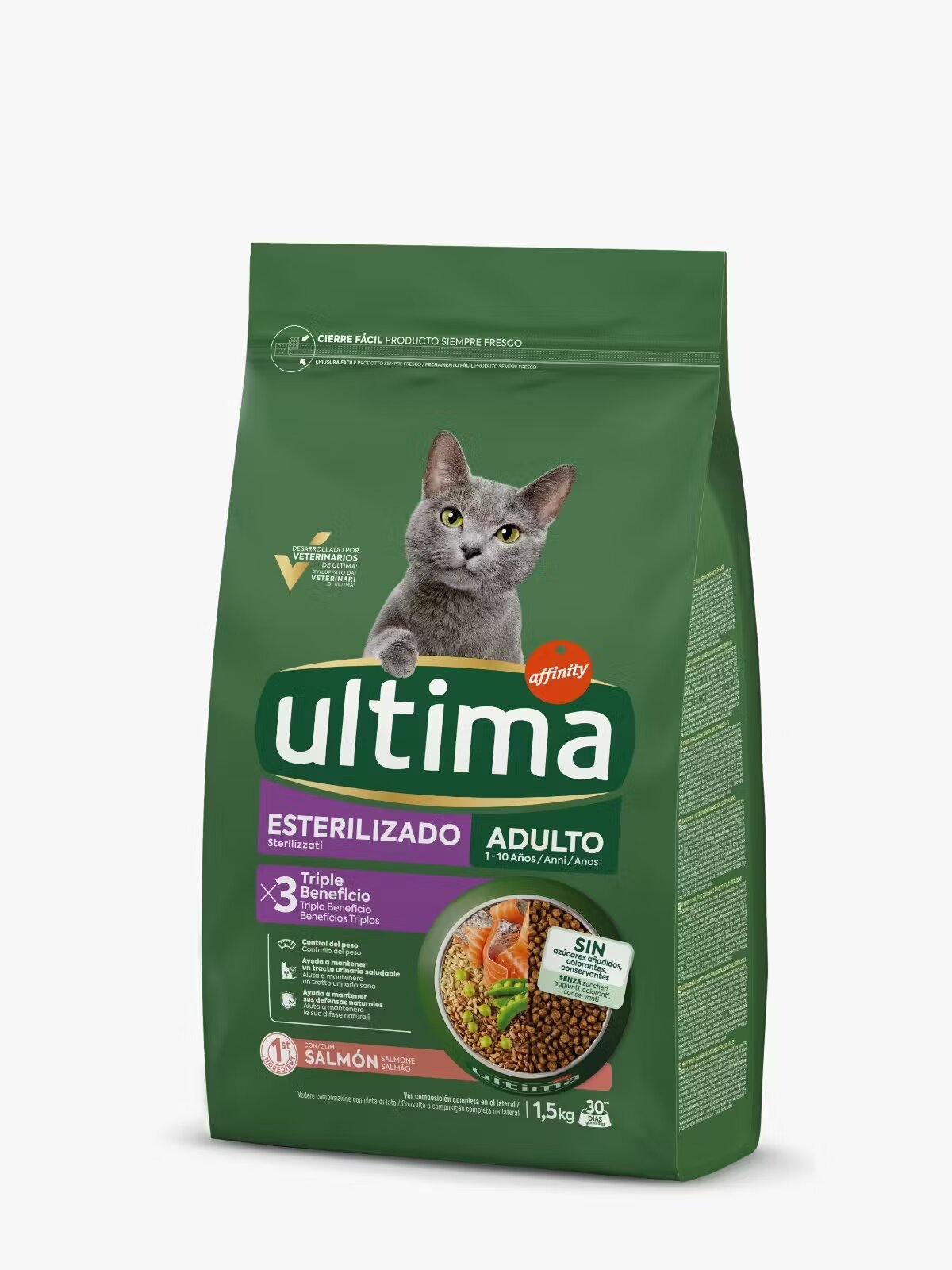 Ultima Cat Hrana uscata pisici Adult Sterilizat Somon 1.5 kg