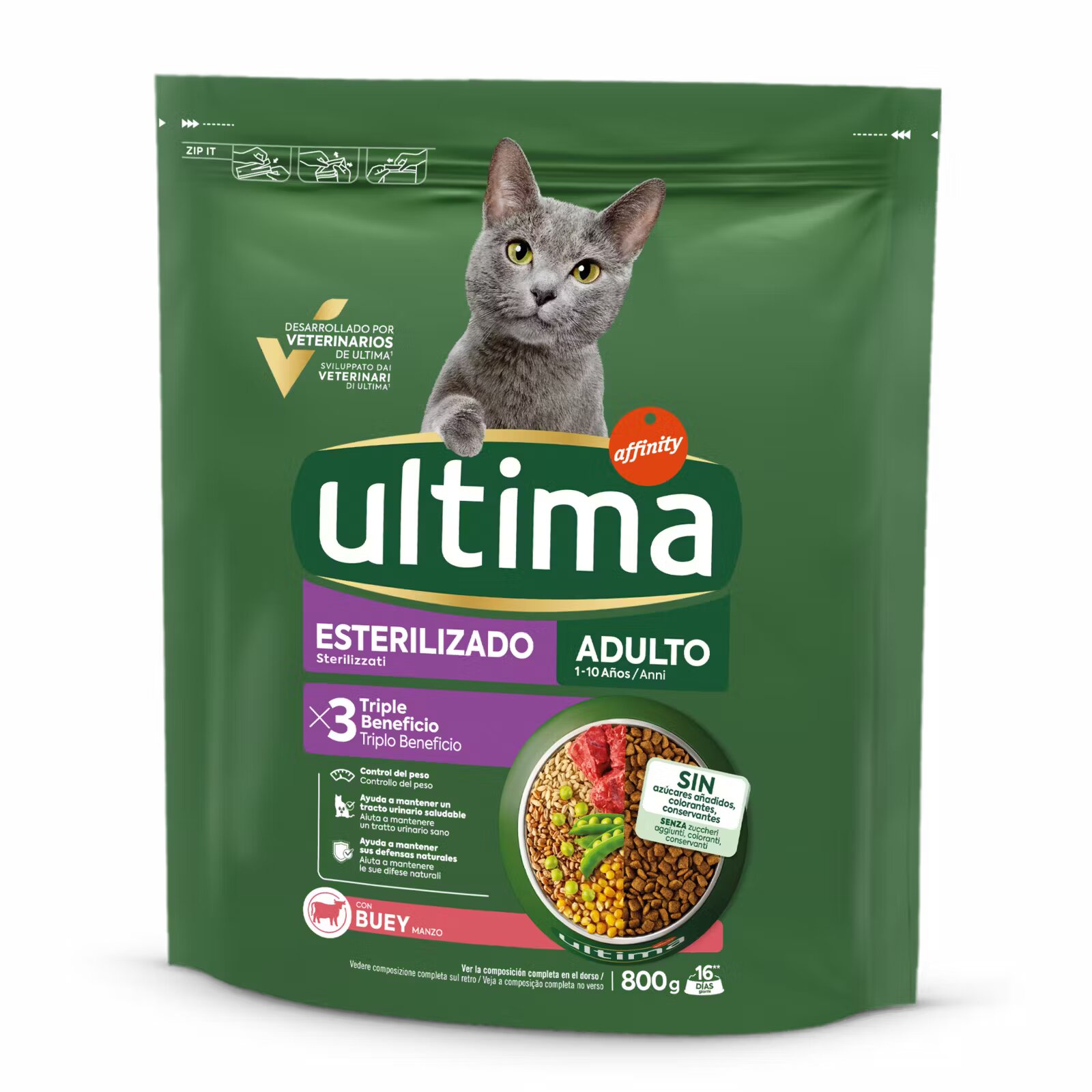 Ultima Cat Hrana uscata pisici Adult Sterilizat Vita 800 g