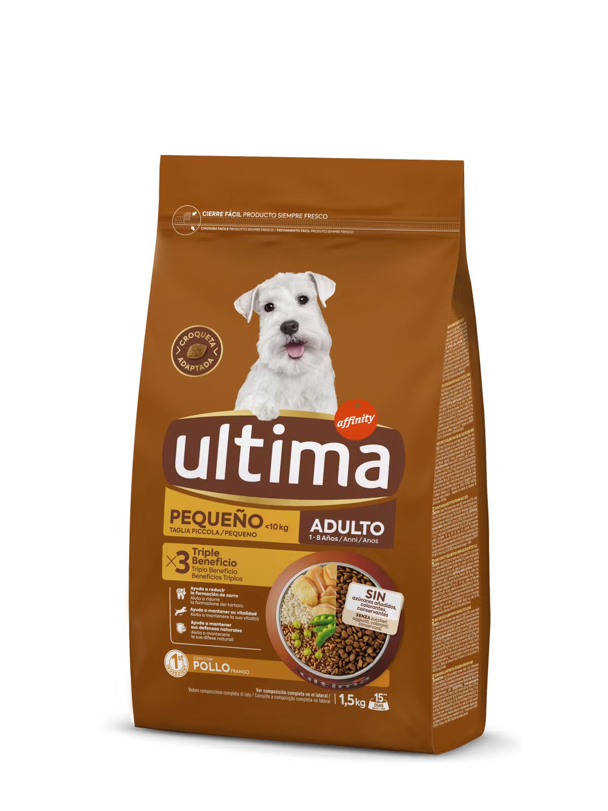 Ultima Dog Hrana uscata caini Mini Adult Pui1.5 kg
