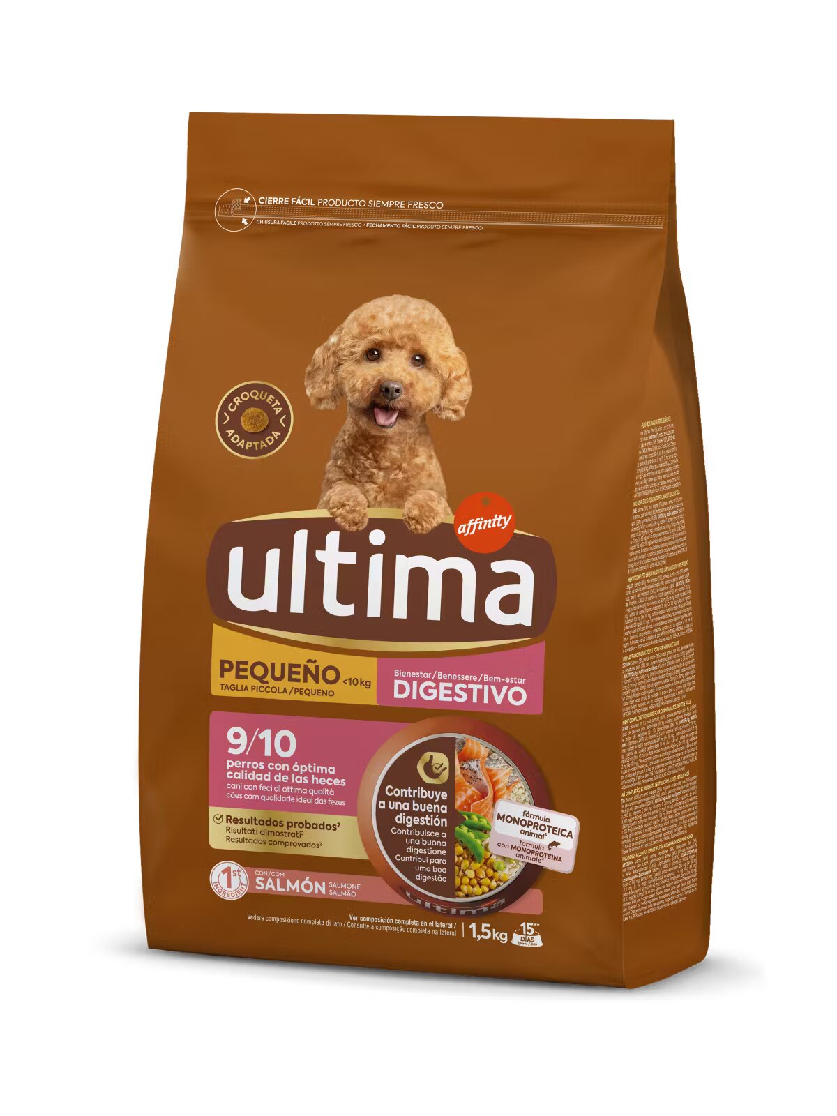Ultima Dog Hrana uscata caini Mini Adult Sensitive Somon 1.5 kg