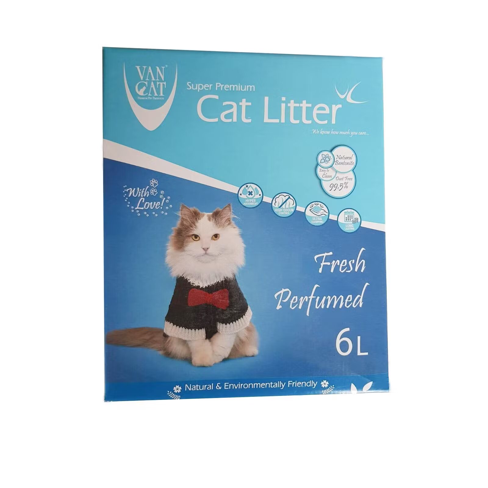 Vancat Nisip igienic antibacterial Antibacterial Blue 6 l