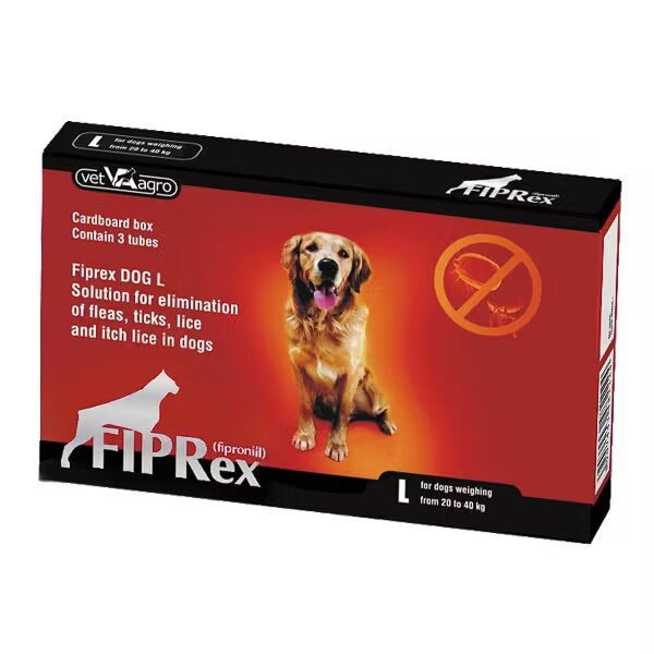 Vetagro Fiprex 75 L (20-40 kg) 3 pipete