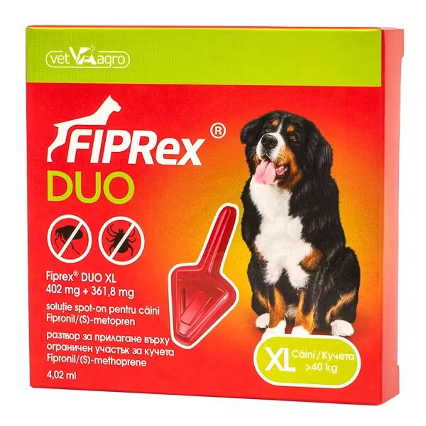 Vetagro Fiprex Duo XL Dog (peste 40 kg) 1 pipeta