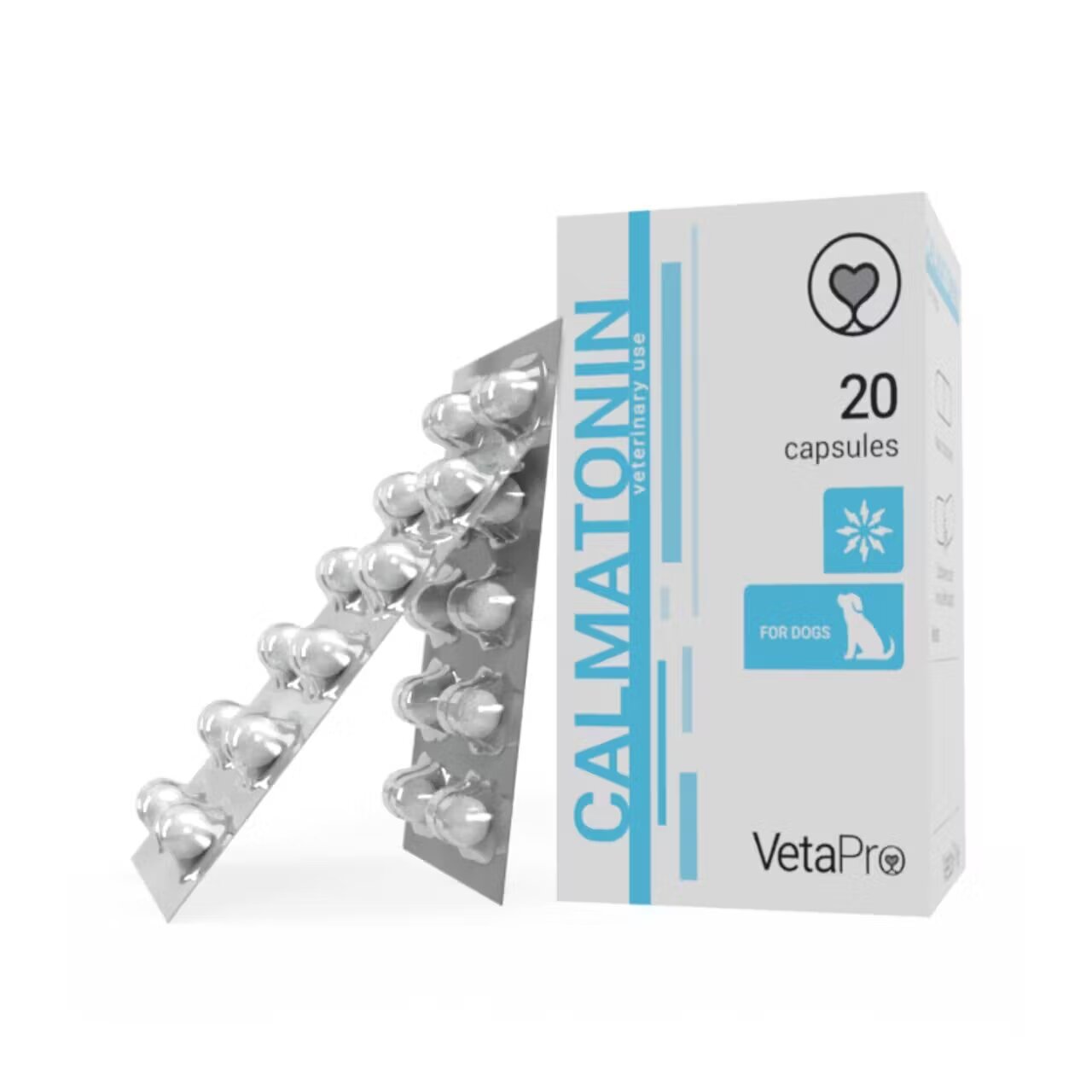 Vetapro Calmatonin Ameliorarea Anxietatii la Caini 20 capsule