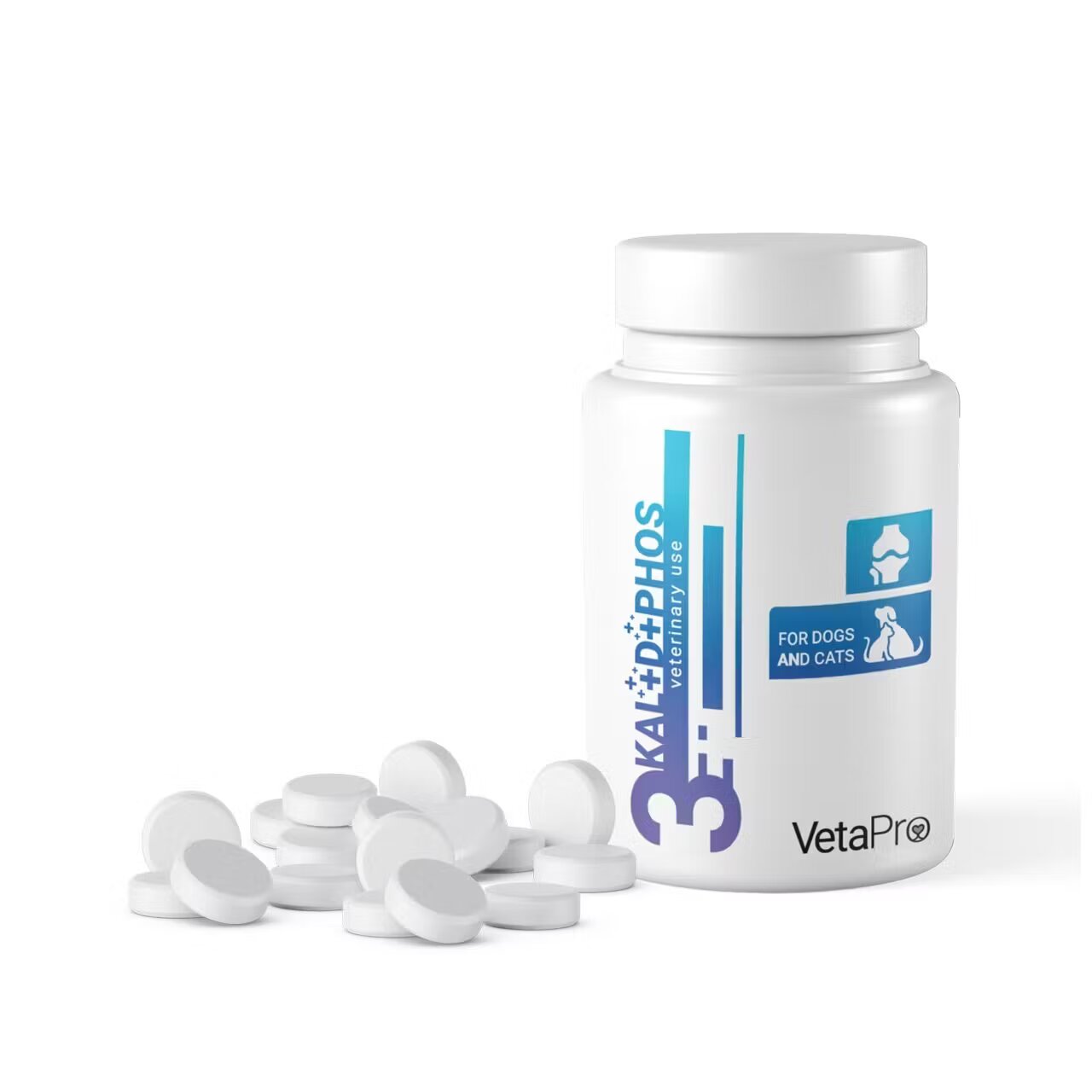 Vetapro Complex 3KAL+D+Phos Oase si Dinti Sanatosi Caini si Pisici 60 tablete