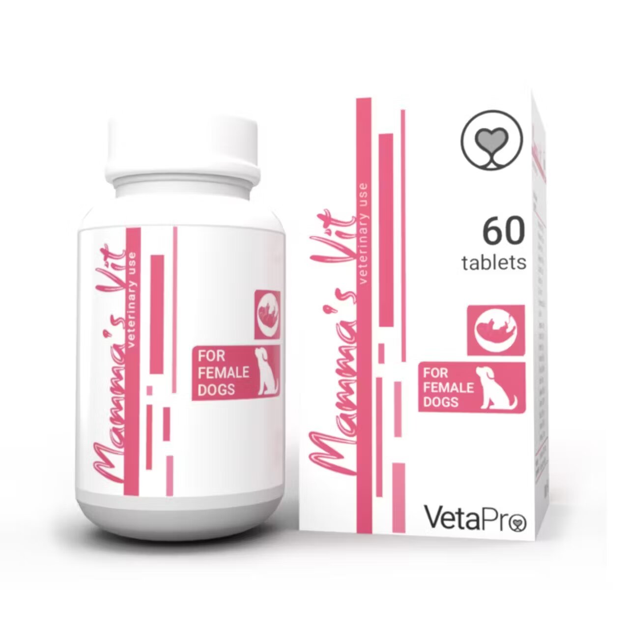 Vetapro Mammas Vit Caini Femele Gestatie Lactatie Complex Multivitamine si Minerale 60 tablete