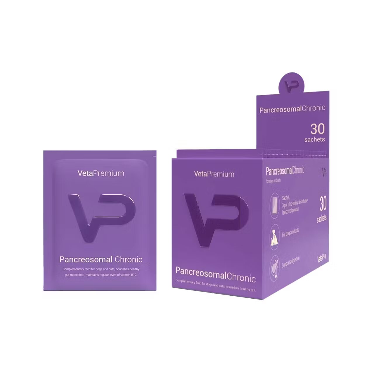 Vetapro Pro Pancreosomal Chronic Supliment Enzime Pancreatice pudra 30x3 g