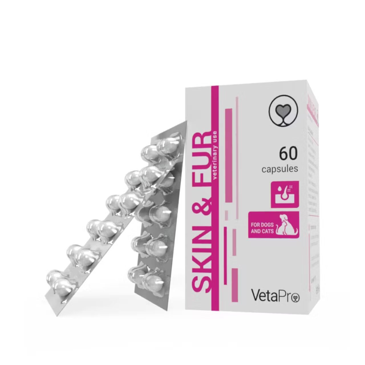 Vetapro Skin & Fur Sanatatea Pielii si Blanii la Caini si Pisici 60 capsule