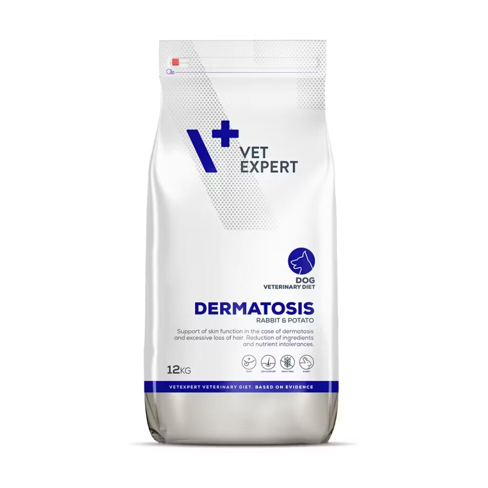 Vetexpert 4T Dieta Veterinara Dermatosis Dog Iepure & Cartofi 12 kg