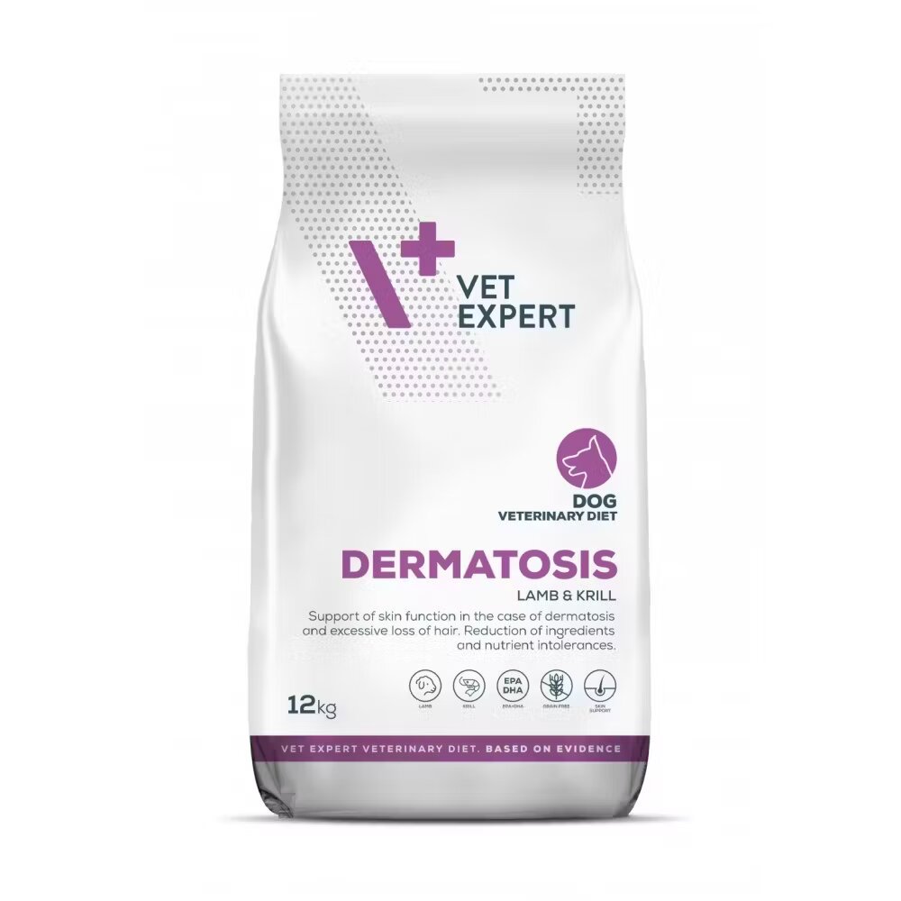 Vetexpert 4T Dieta Veterinara Dermatosis Dog Lamb & Krill 12 kg