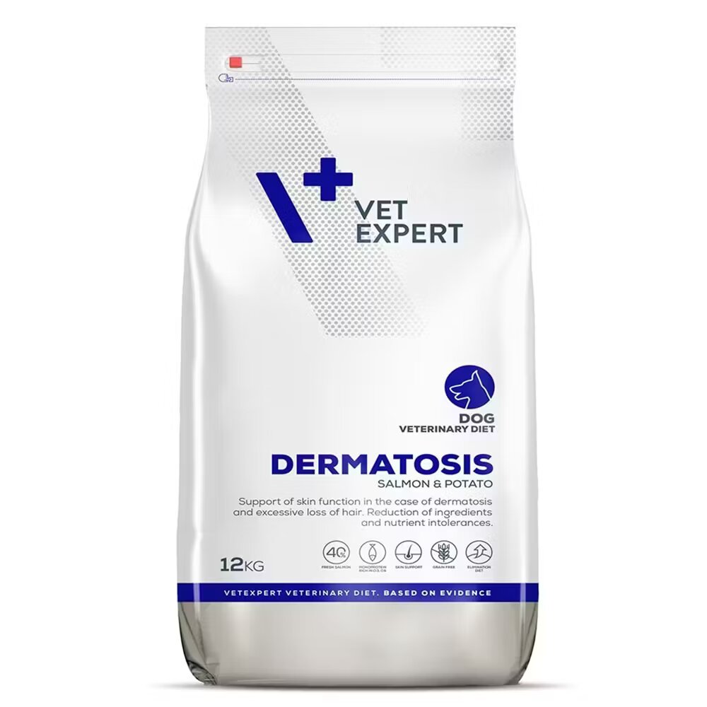 Vetexpert 4T Dieta Veterinara Dermatosis Dog Somon & Cartofi 12 kg