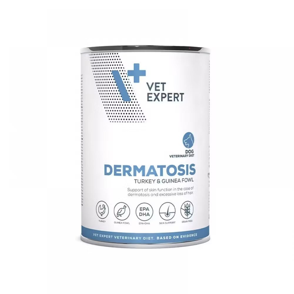Vetexpert 4T Dieta Veterinara Dermatosis Dog Turkey & Guinea Fowl 400 g