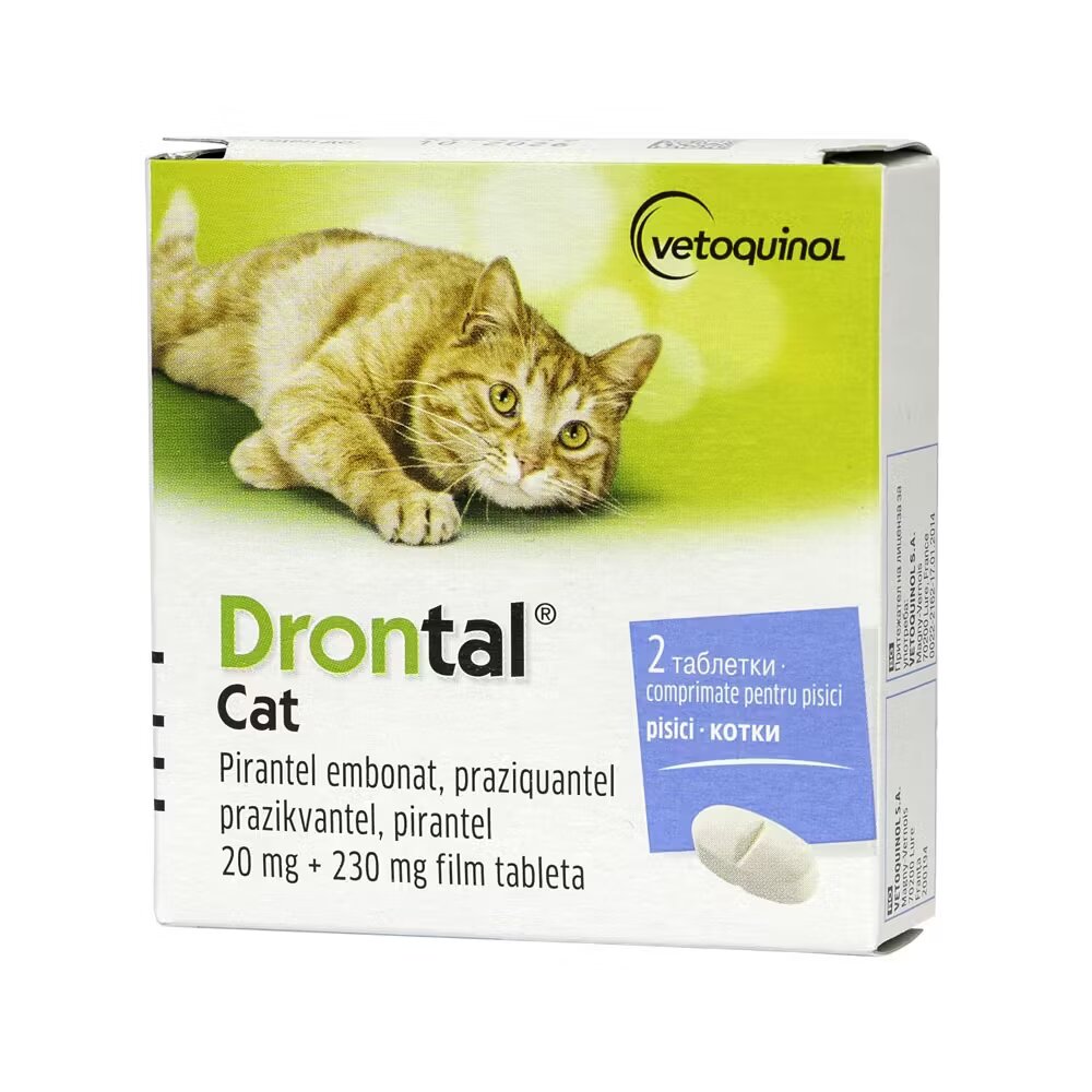 Vetoquinol Drontal Cat antiparazitar intern pentru pisici 2 tablete