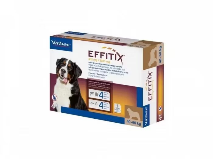 Virbac Effitix XL (40-60 kg) x 4 pipete