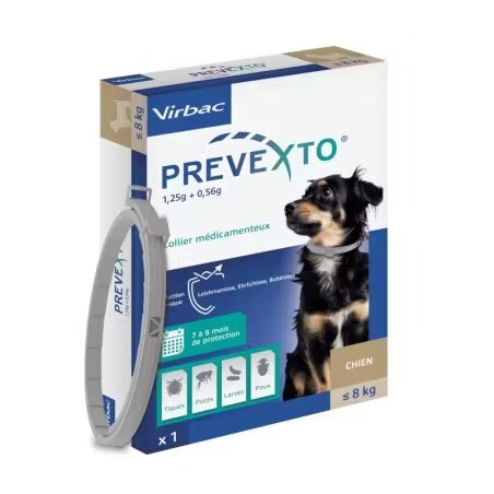 Virbac PreveXto Zgarda Antiparazitara Caini pana in 8 kg