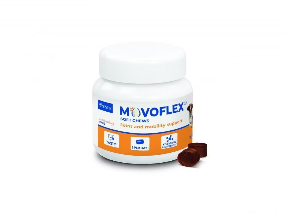Virbac Suplimente condroprotectoare Movoflex Soft Chews M (15-35 kg) 30 comprimate masticabile moi