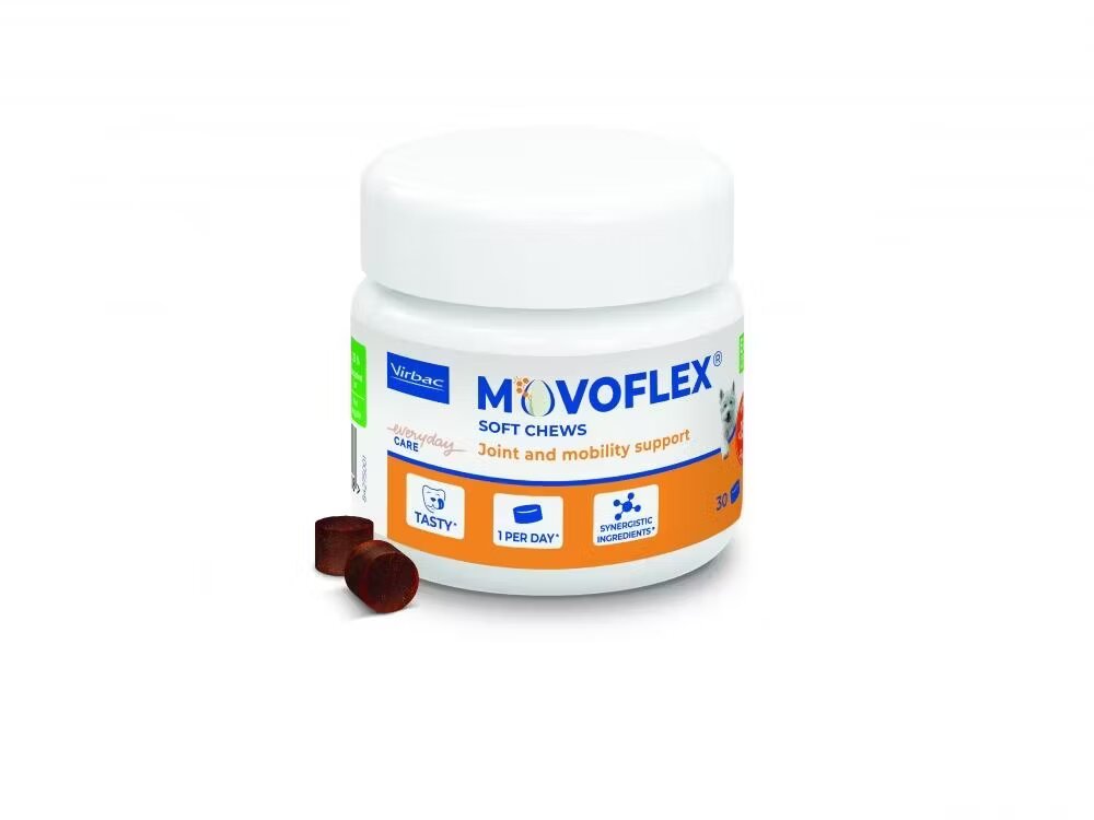 Virbac Suplimente condroprotectoare Movoflex Soft Chews S (sub 15 kg) 30 comprimate masticabile moi