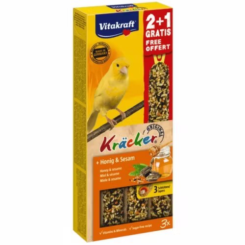 Vitakraft Batoane pentru canari Kracker Miere & Susan 60 g + 30 g