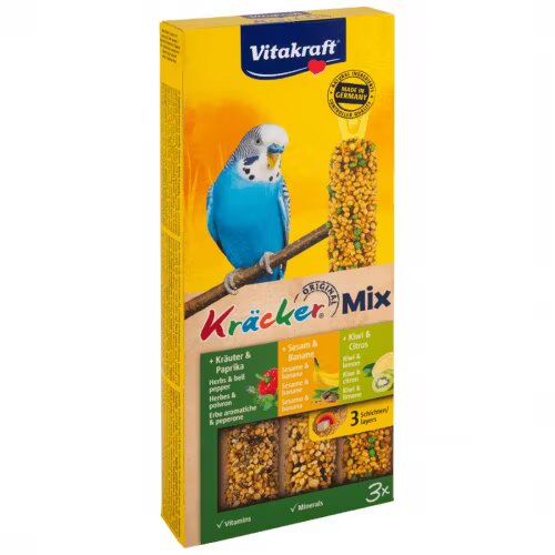 Vitakraft Batoane pentru perusi Kracker Trio Ardei/ Susan/ Kiwi 90 g