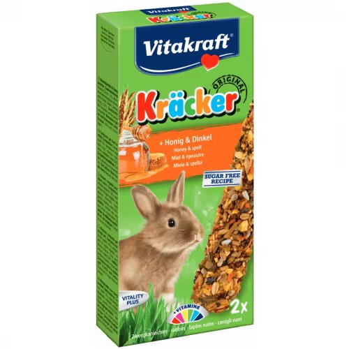 Vitakraft Baton Iepuri Kracker cu Miere si Grau Spelt 112 g