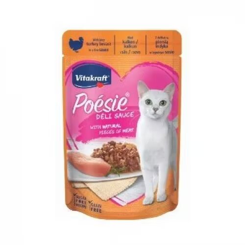Vitakraft Hrana umeda pisici Plic Poesie Piept Curcan in Sos 85 g