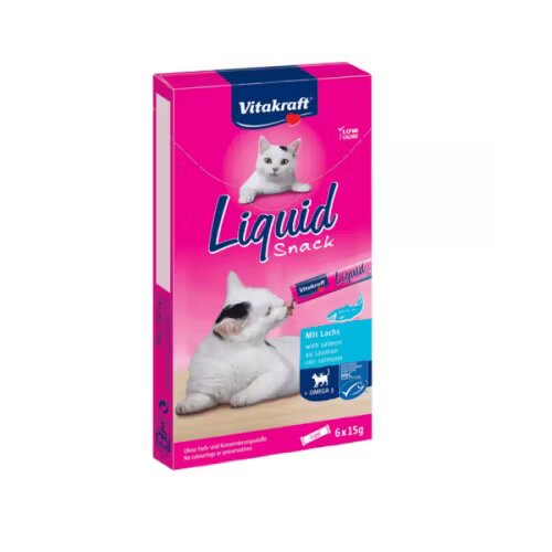 Vitakraft Snack Lichid Pisici Somon PROMO 6x15 g