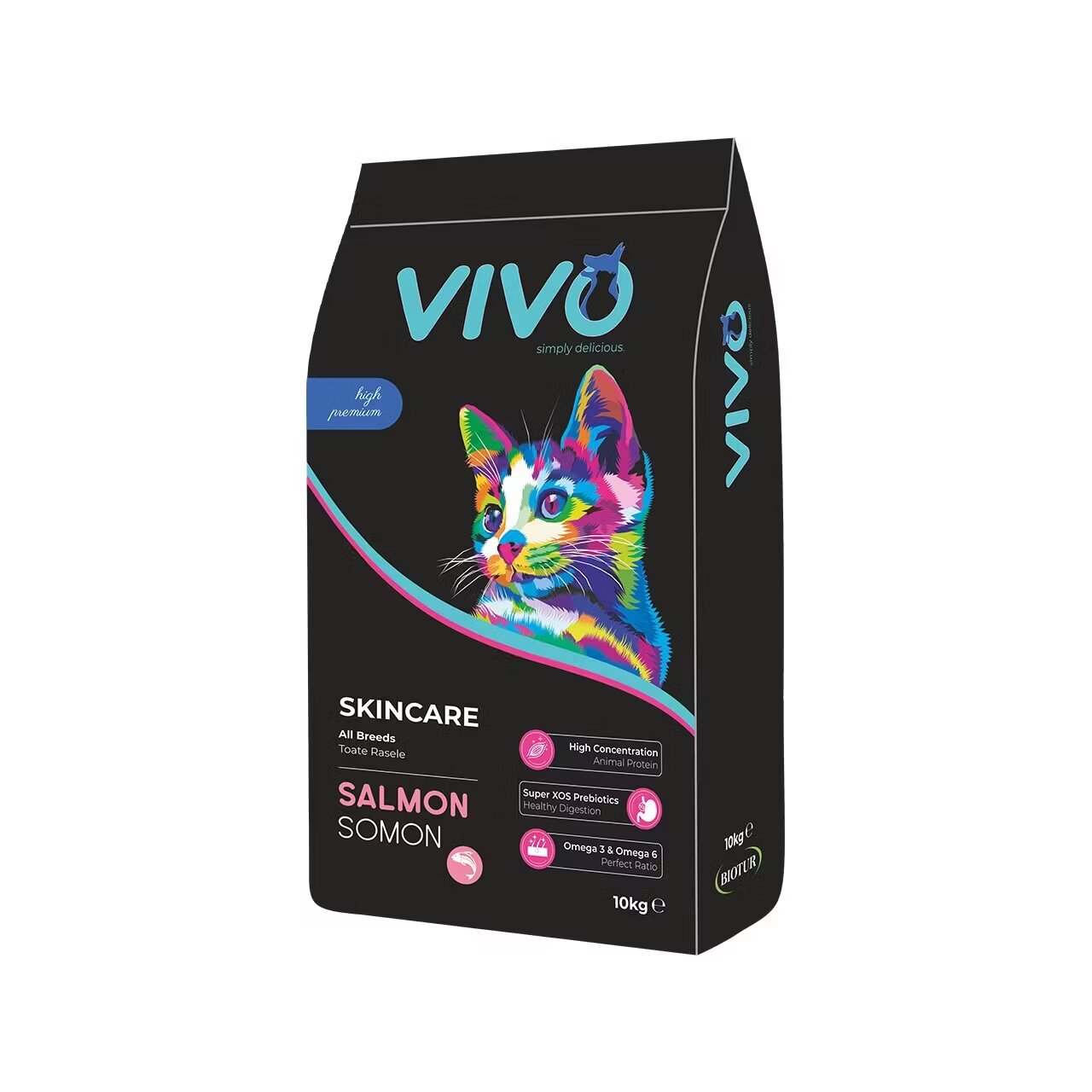 Vivo Hrana Uscata Super Premium Pisici Adulte Skincare Somon 10 kg
