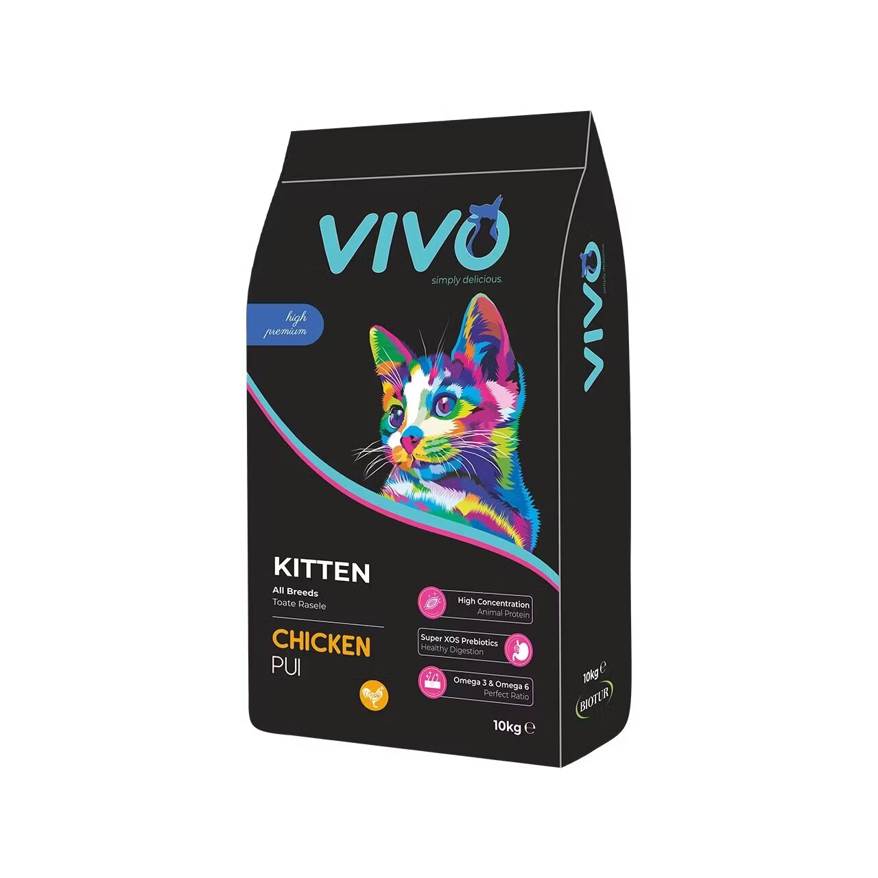 Vivo Hrana Uscata Super Premium Pisici Kitten Pui 10 kg