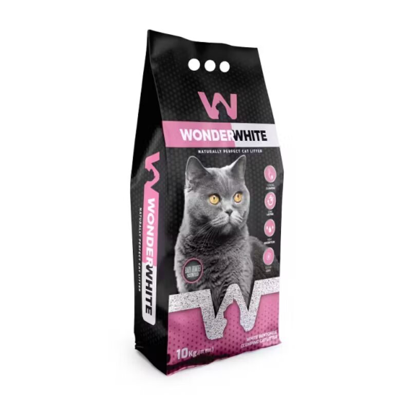 WonderWhite Asternut Pisica 5 kg cu aroma de Pudra de Talc