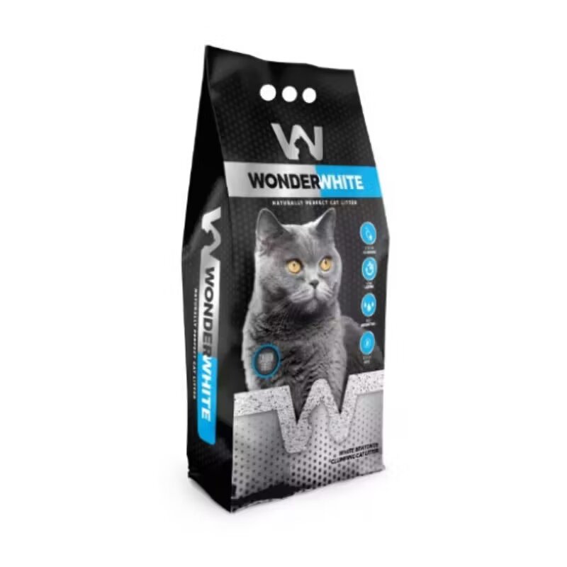 WonderWhite Asternut Pisica 5 kg cu efect de Carbune Activ